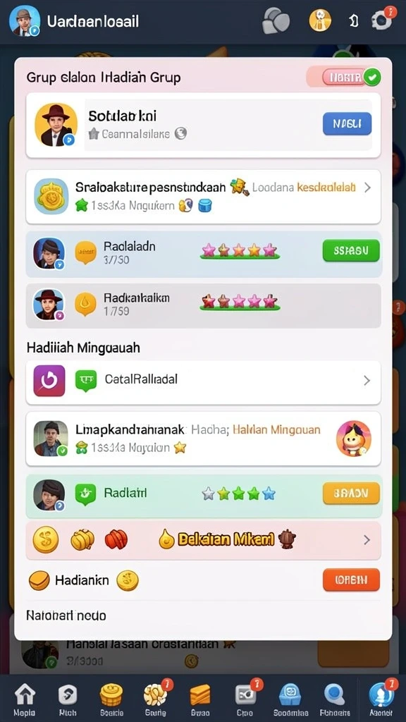 Tampilan awal game yang menarik dan intuitif.