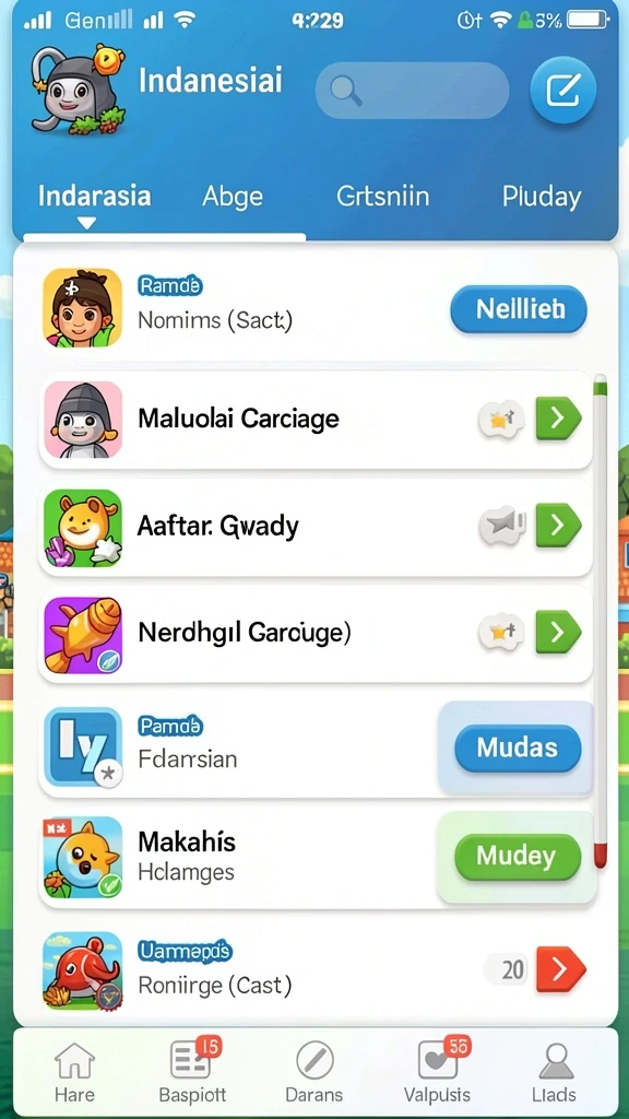 Screenshot level yang menantang dan menyenangkan.