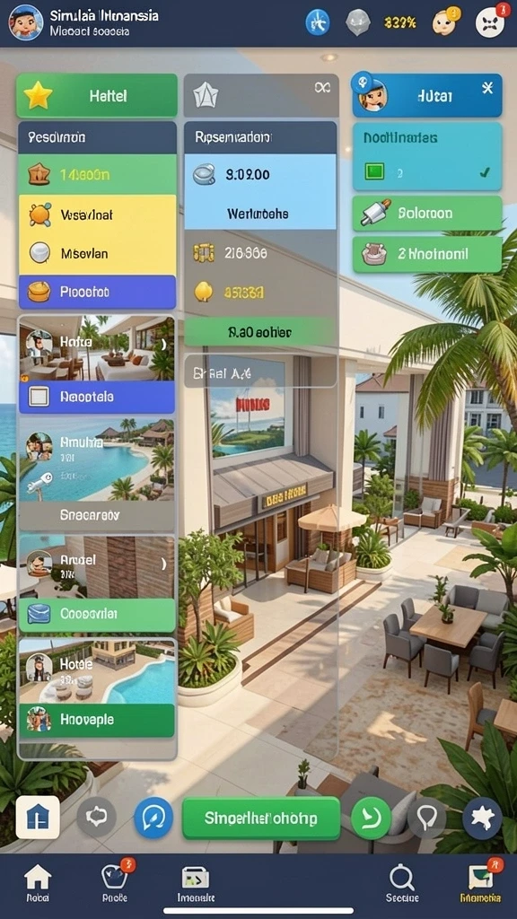 Karakter-karakter dengan desain yang unik dan menarik.
