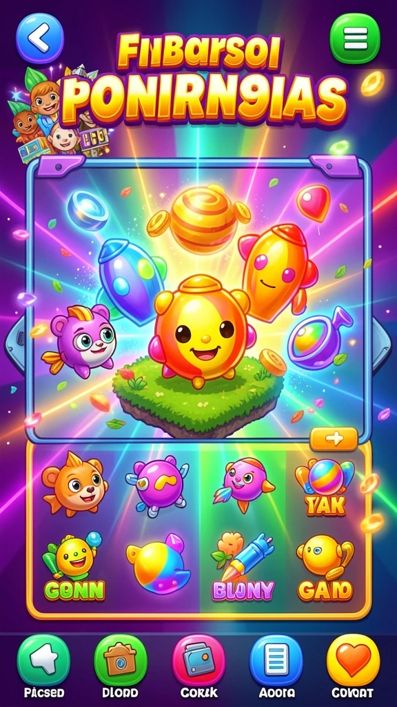 Level permainan yang menantang dan penuh warna.