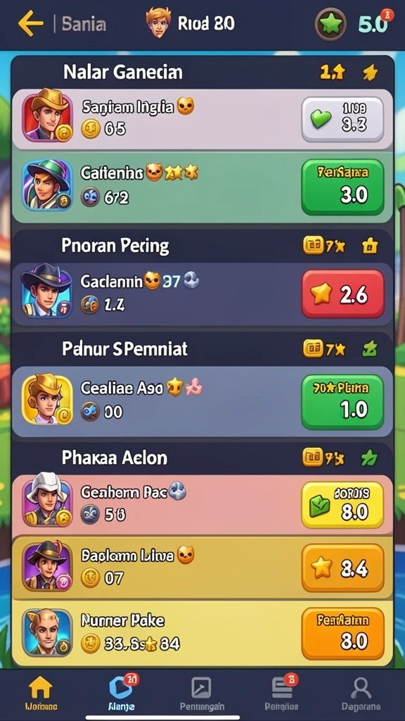 Karakter kustom yang membuat pengalaman bermain lebih personal.