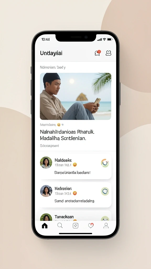 Tampilan antarmuka pengguna yang bersih dan modern.