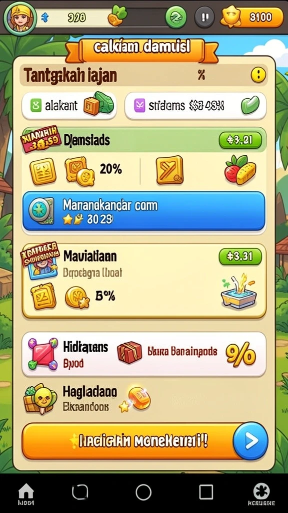 Karakter unik yang dapat dikustomisasi sesuai keinginan.