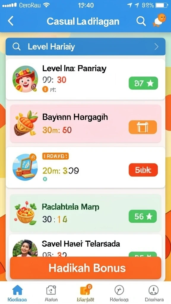 Fitur mode permainan menarik yang dapat dipilih.
