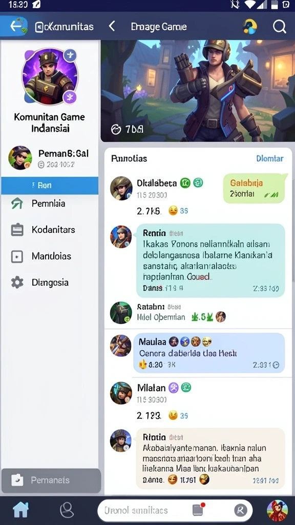 Screenshot pertama menunjukkan tampilan antarmuka utama KAOSTOGEL.