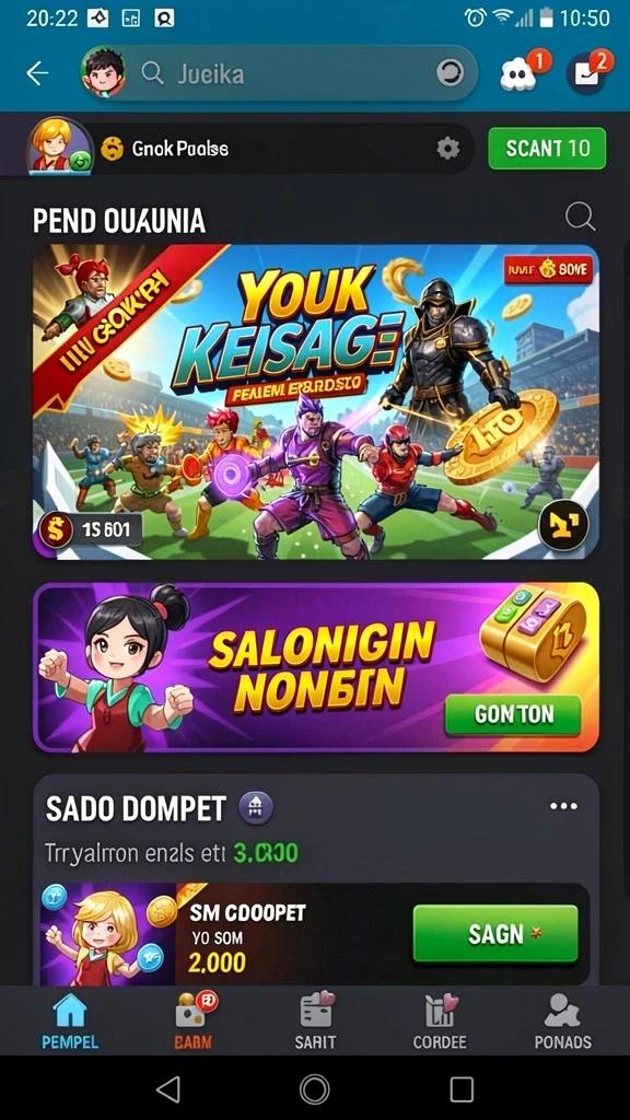 Tampilan utama game KM789 yang menarik.