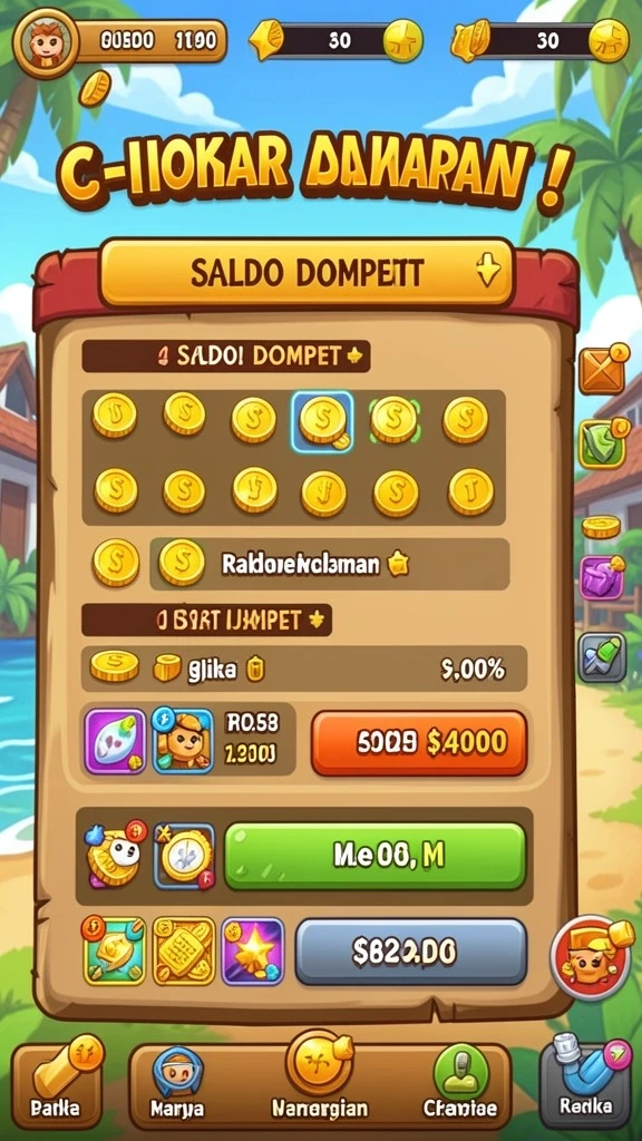 Screenshot saat menjelajahi dunia fantastis.