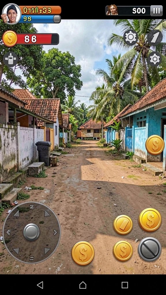 Tangkapan layar menampilkan karakter utama dalam aksi.