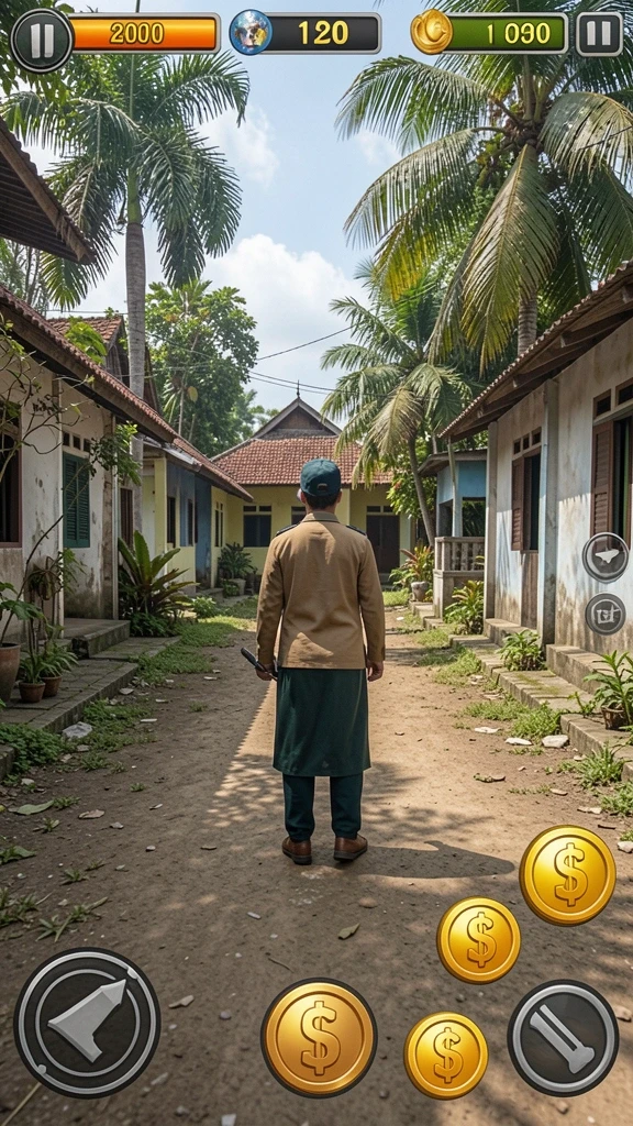 Tampilan utama yang menarik dengan karakter lucu.