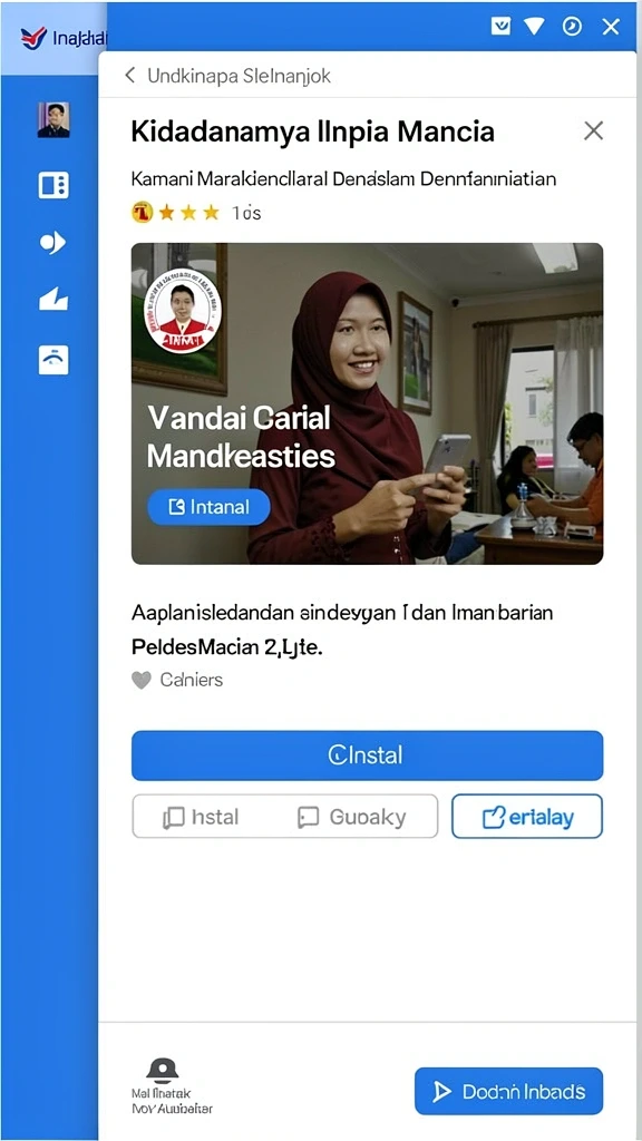 Tampilan antarmuka permainan yang menarik dan mudah dinavigasi.