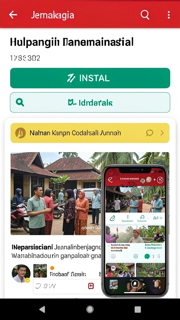 Tampilan antarmuka aplikasi SENIOR4D yang menarik.