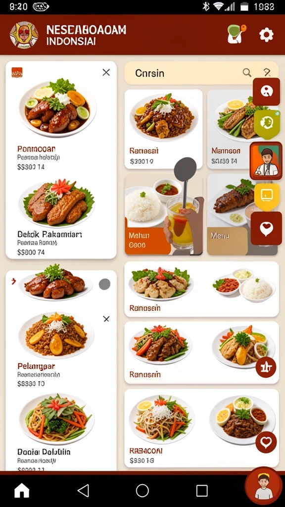 Menampilkan karakter utama dalam aksi.