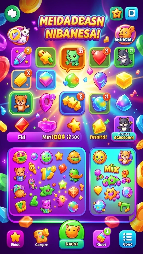 Ilustrasi berbagai mode permainan yang tersedia di WIN4D.