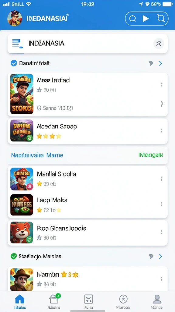 Beragam pilihan permainan menarik untuk dimainkan.