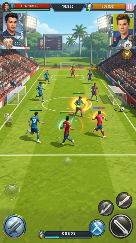 Tangkapan layar kedua menampilkan mode multiplayer yang penuh aksi.